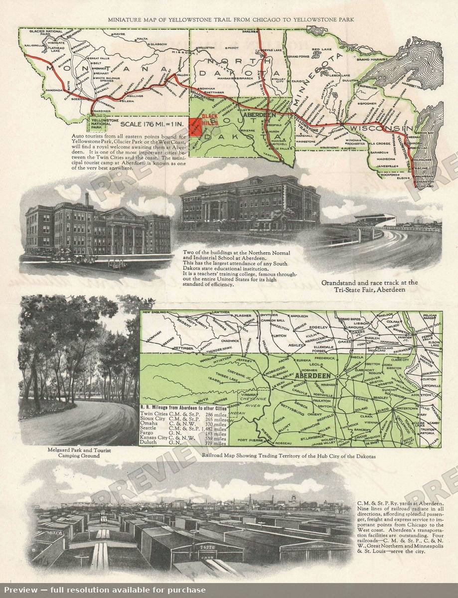 Antique map: Aberdeen Stationery, 1925