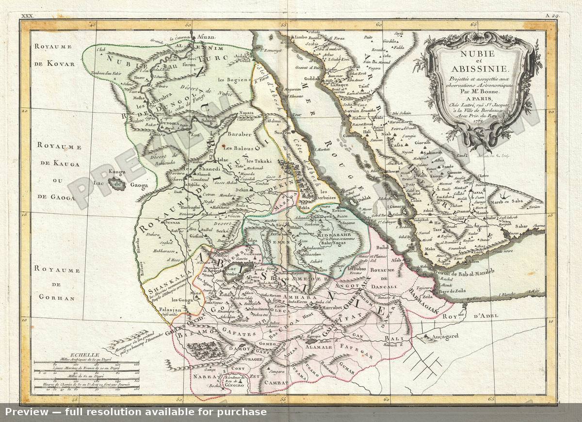 Antique map: Abissine 2, 1771