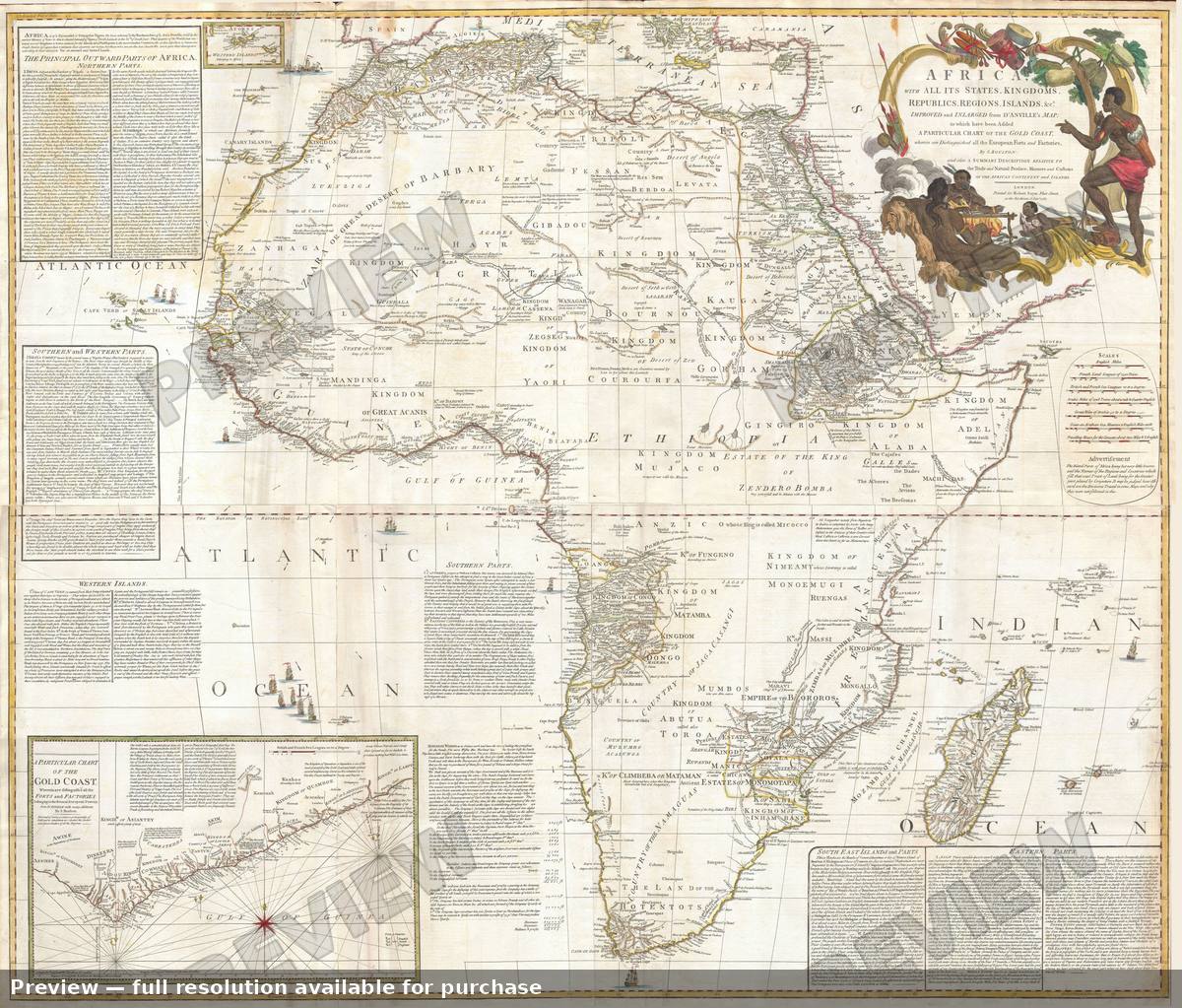 Antique map: Africa, 1872