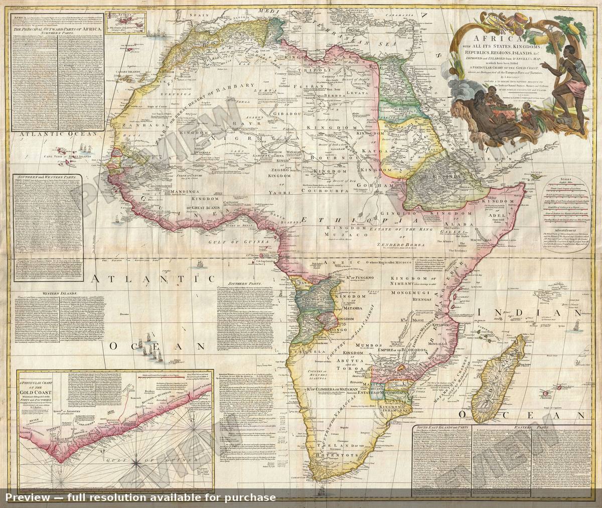 Antique map: Africa 2, 1794