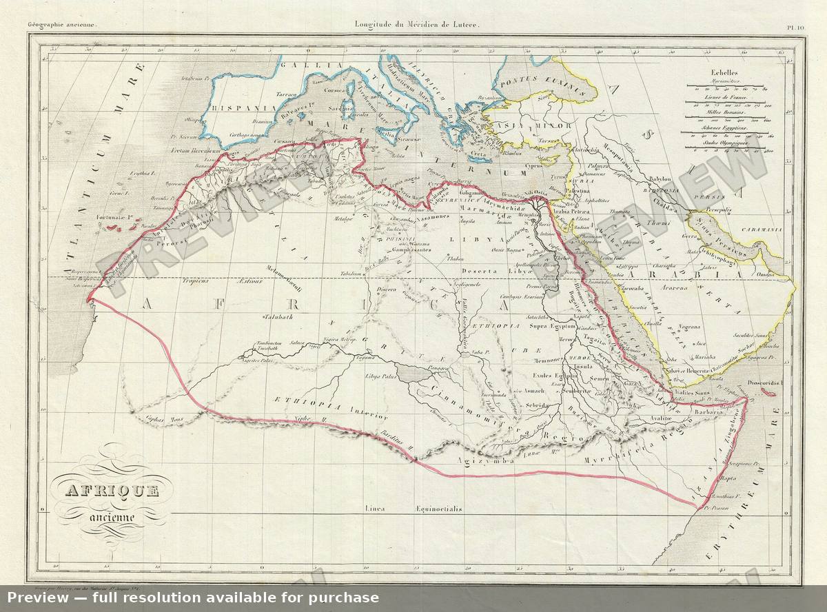 Antique map: Africa Ancient, 1843