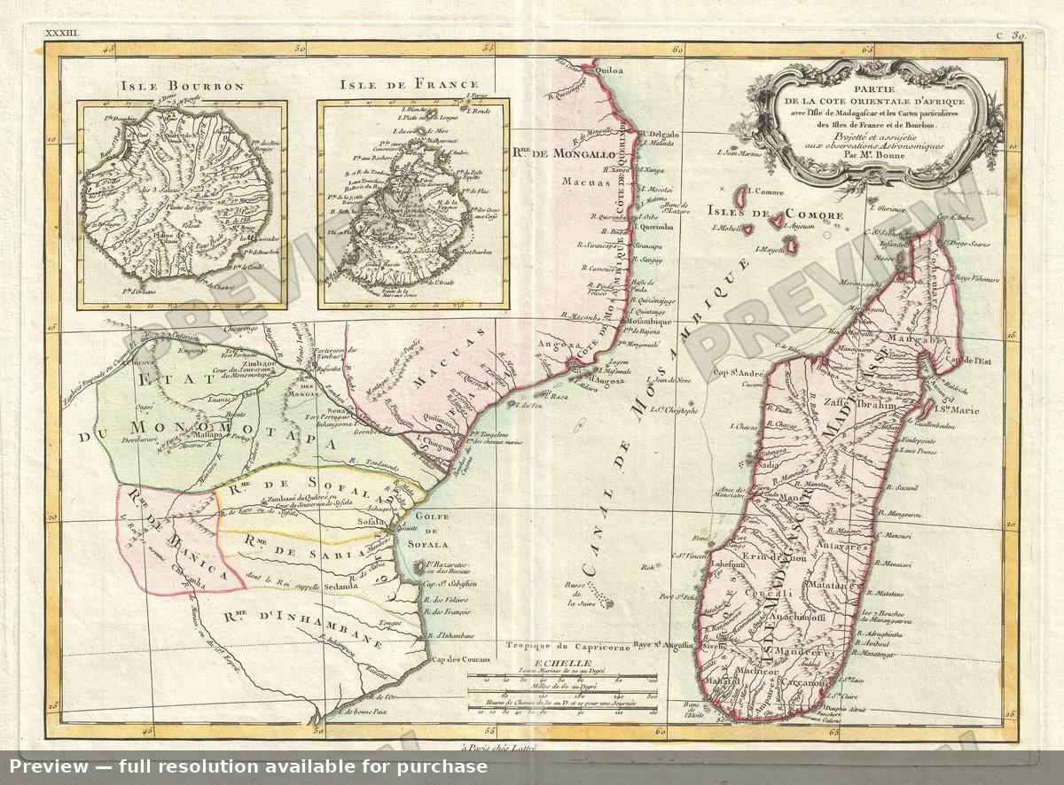 Antique map: Africa East 2, 1770