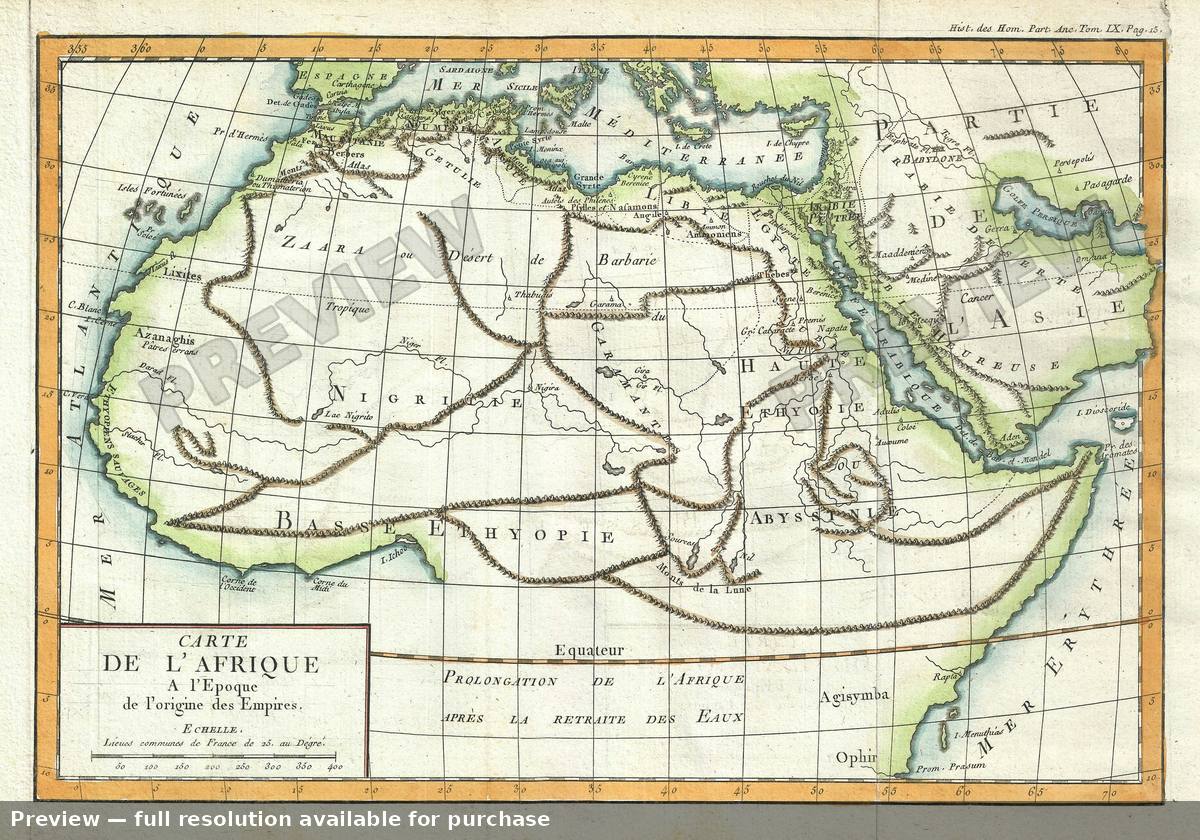 Antique map: Africa Empires, 1770