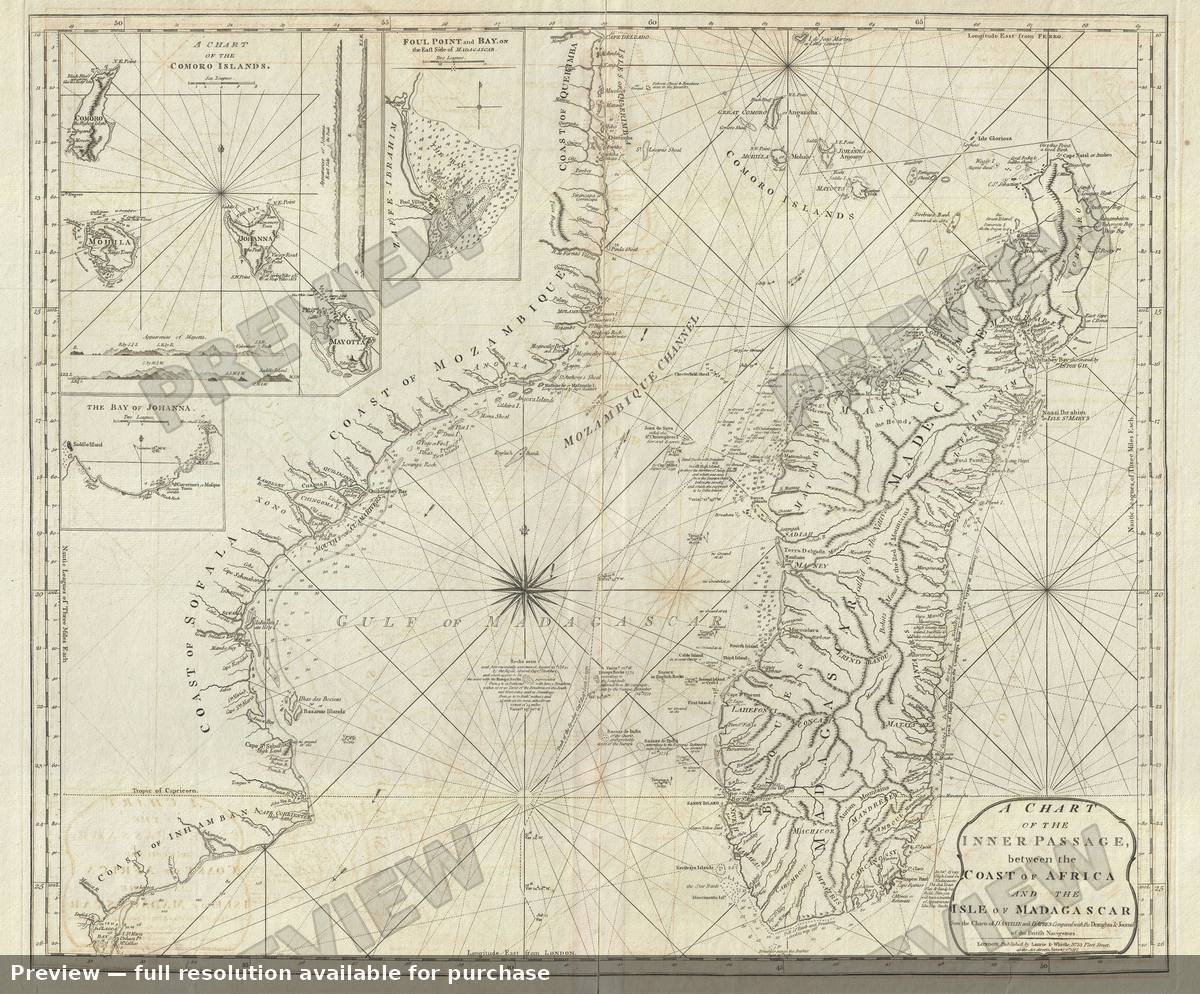 Antique map: Africa Madagascar, 1797