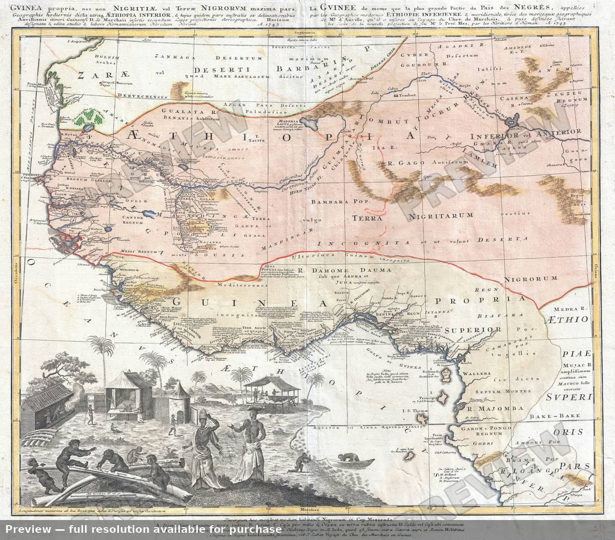 Antique map: Africa Propria, 1743