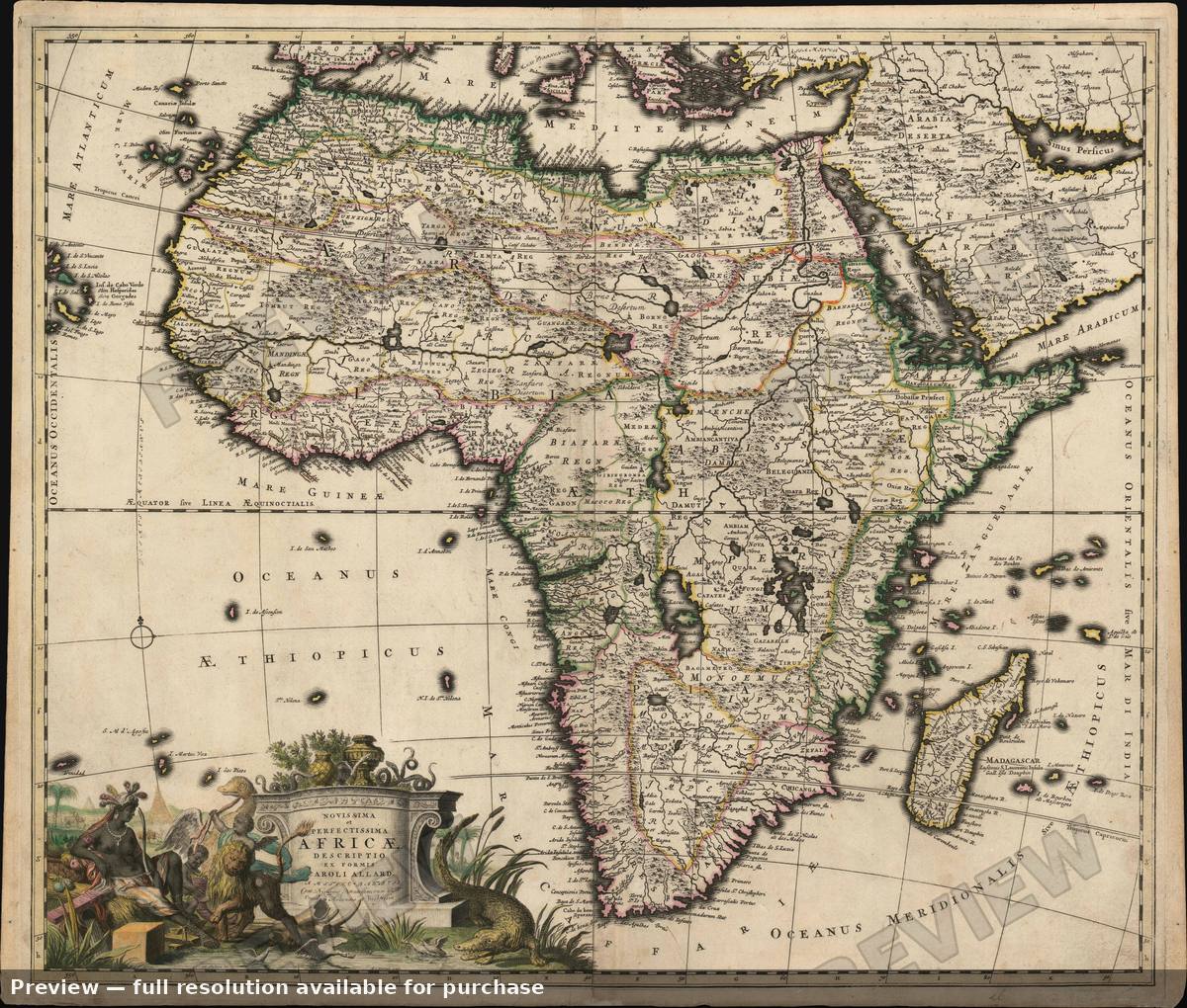 Antique map: Africae, 1690, 1690