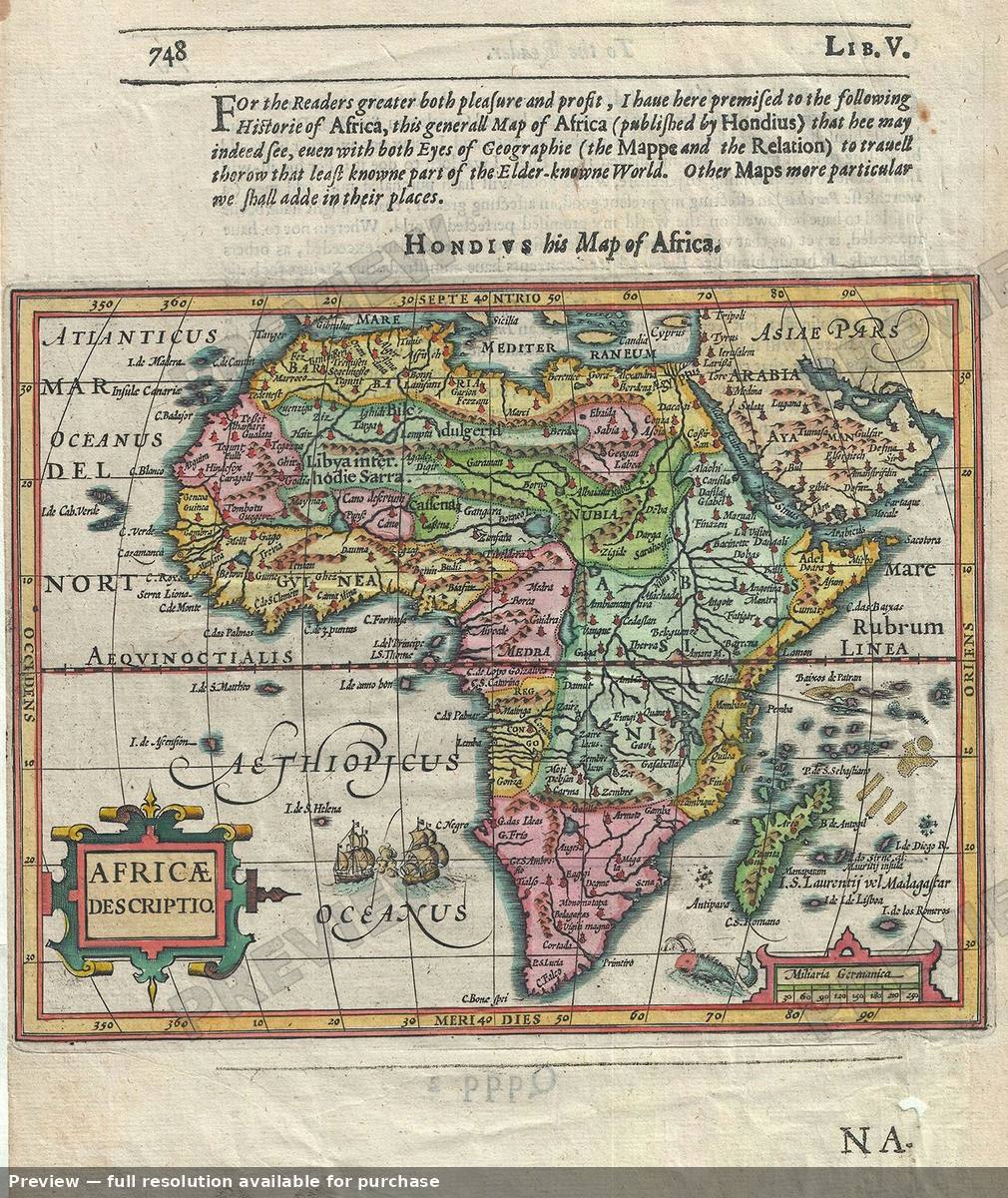 Antique map: Africae Descriptio, 1625