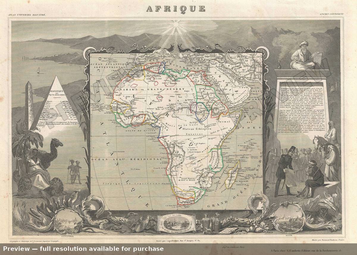 Antique map: Afrique 2, 1852