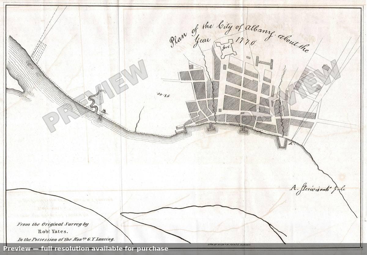 Antique map: Albany, 1820, 1820
