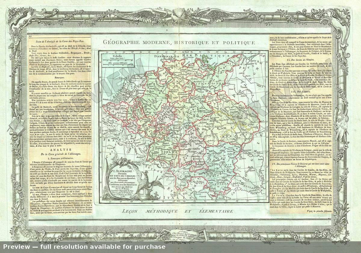 Antique map: Alemagne Cercles, 1786