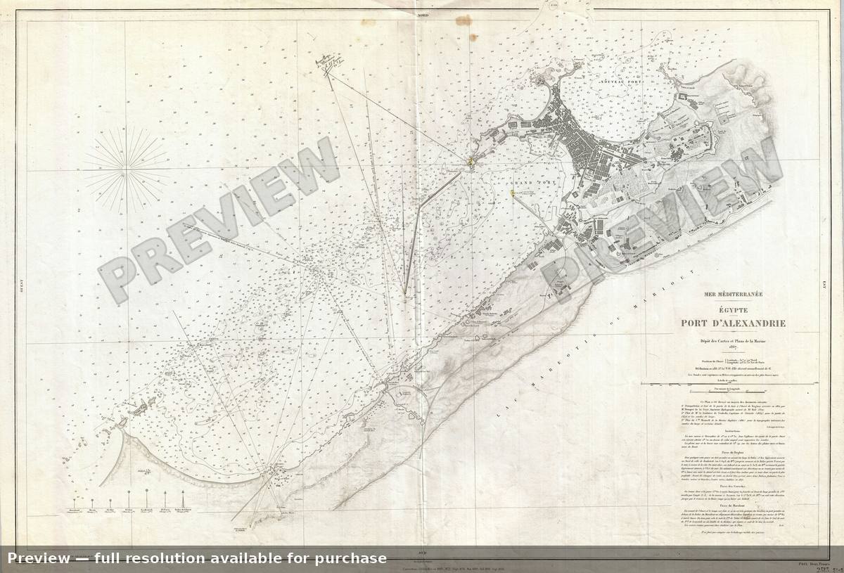 Antique map: Alexandria, 1867, 1867