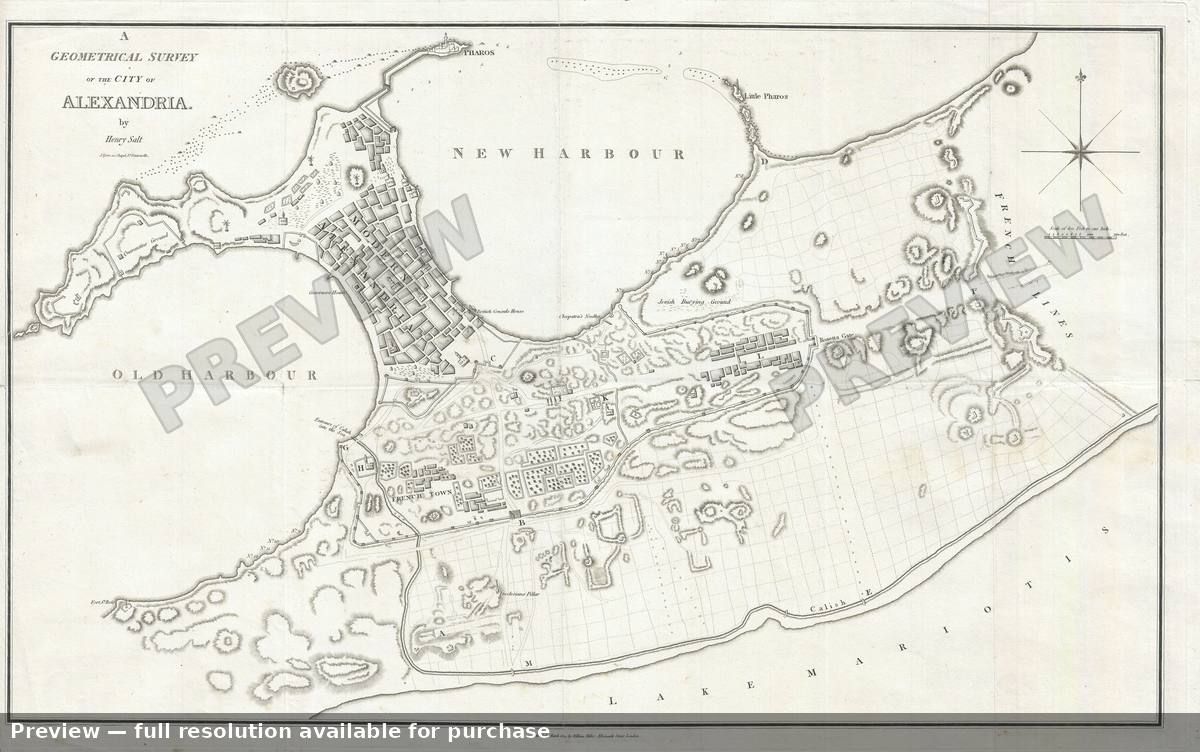 Antique map: Alexandria, 1809, 1809