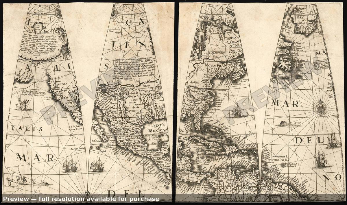 Antique map: America Gores, 1623