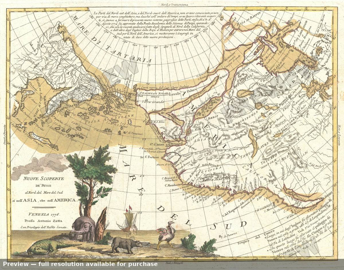 Antique map: America West, 1776