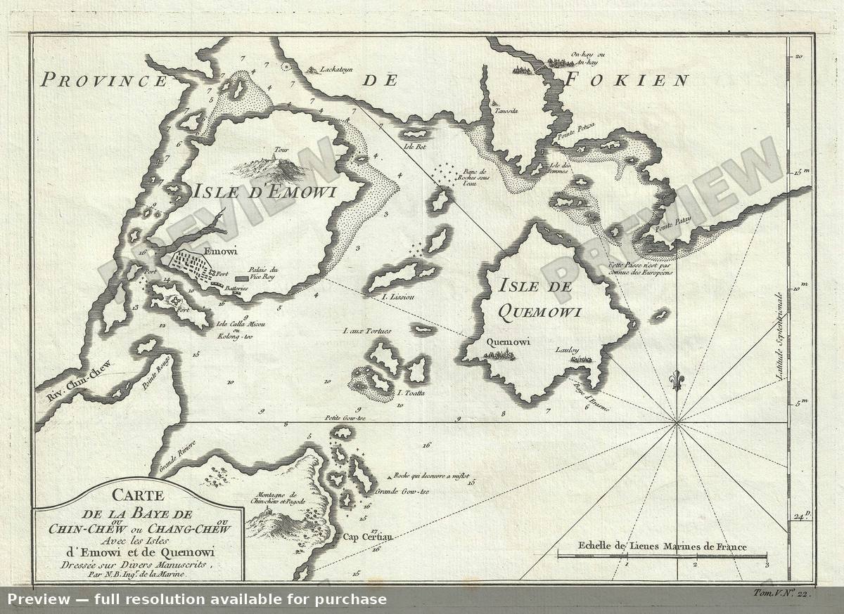Antique map: Amoy, 1764