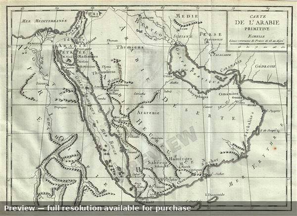 Antique map: Ancient Arabia, 1782