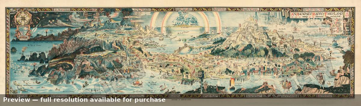 Antique map: Ancient Mappeof Fariyland, 1918, 1918