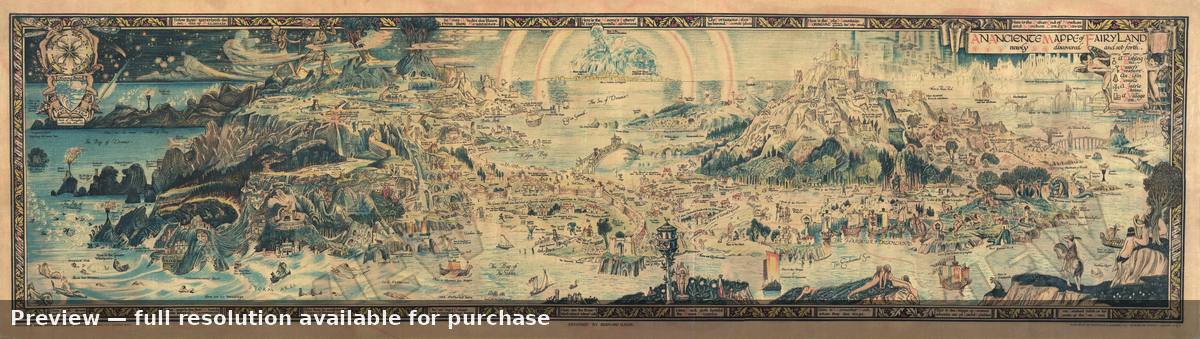 Antique map: Ancient Mappeof Fariyland 2, 1918