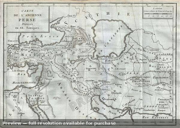 Antique map: Ancient Persia, 1782