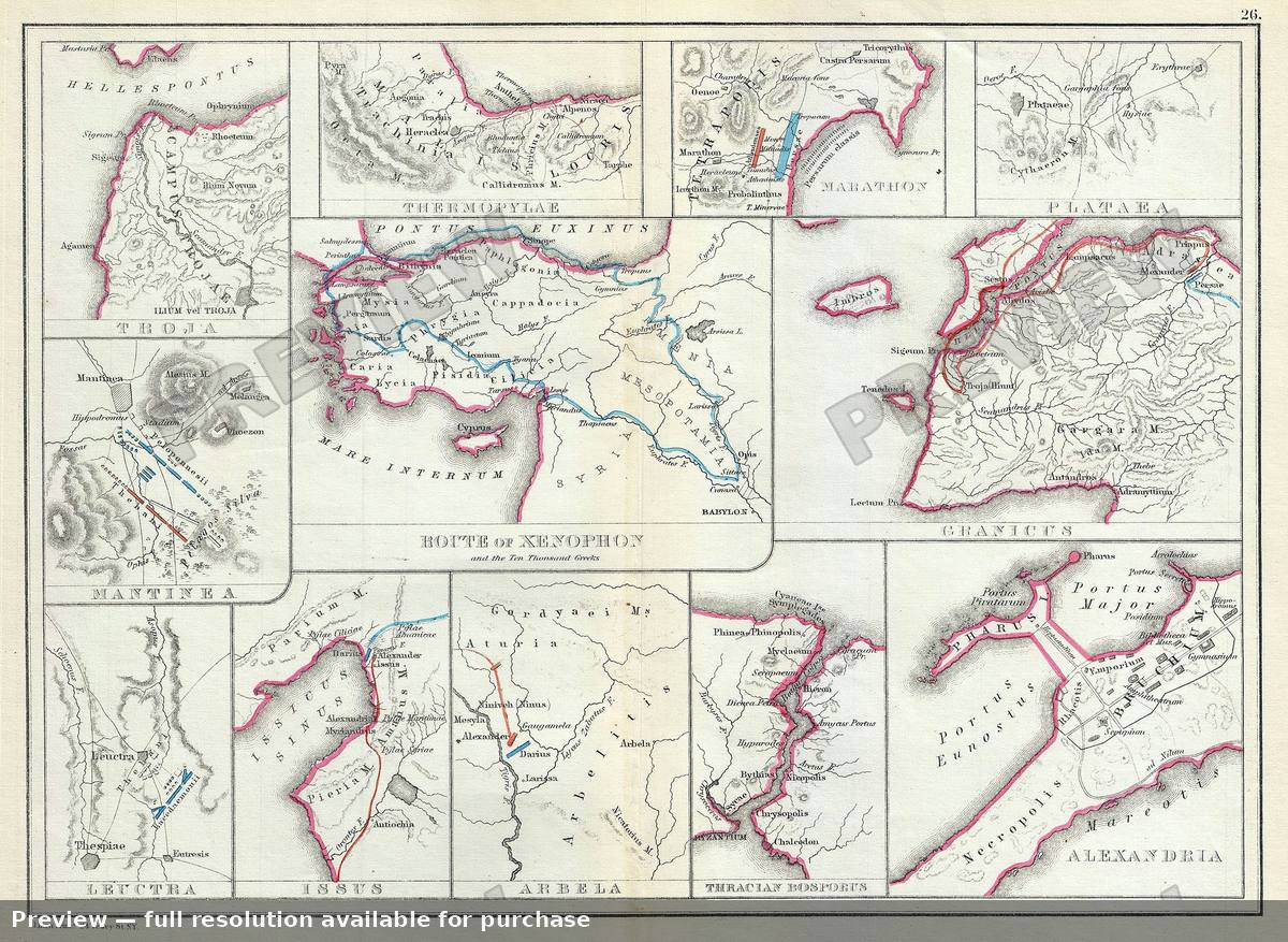 Antique map: Ancient Topo, 1867