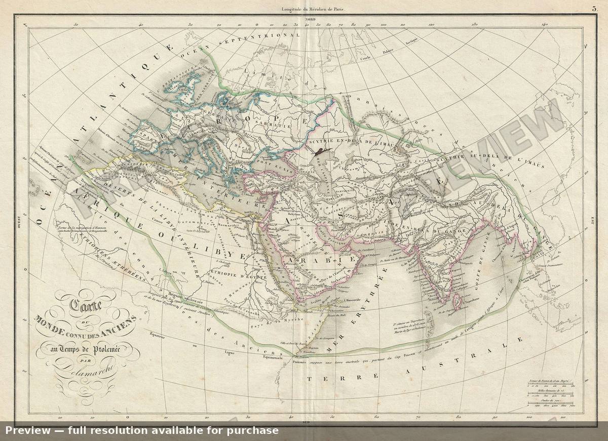 Antique map: Ancient World, 1850