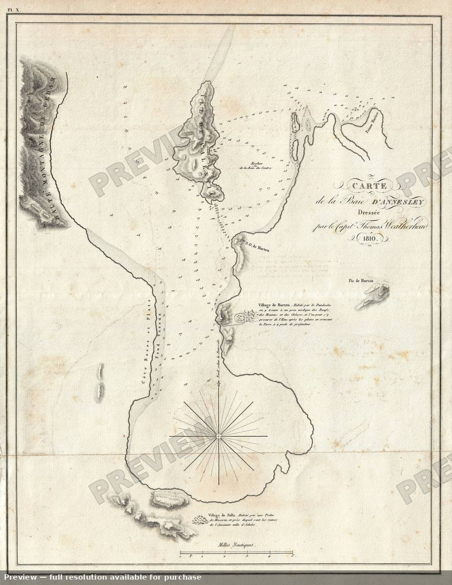 Antique map: Annesley Bay, 1810, 1810
