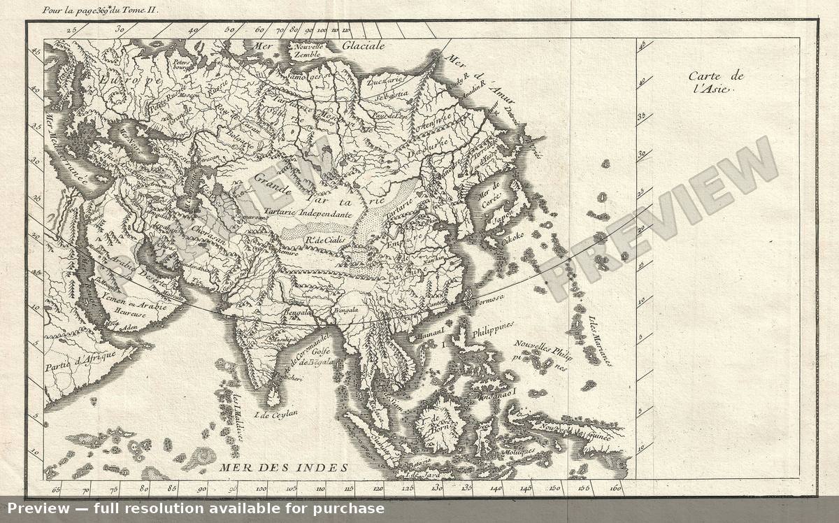 Antique map: Asia, 1790, 1790