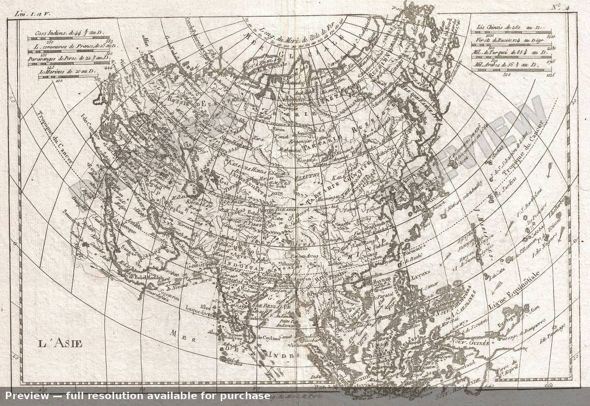 Antique map: Asia, 1780, 1780