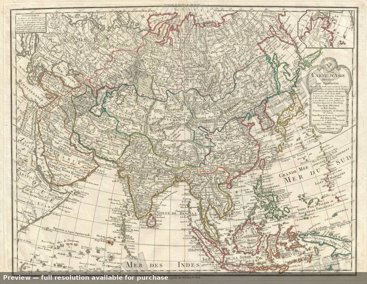 Antique map: Asia, 1800, 1800