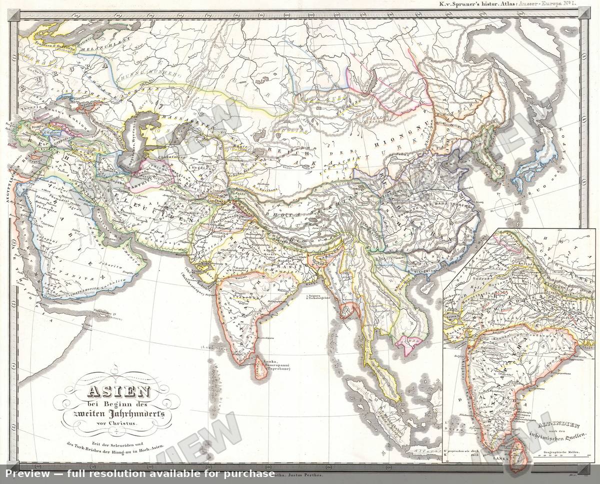 Antique map: Asia Christus, 1855