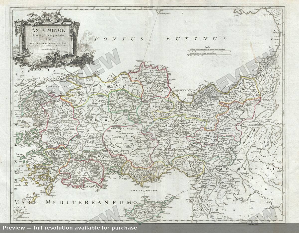 Antique map: Asia Minor, 1757