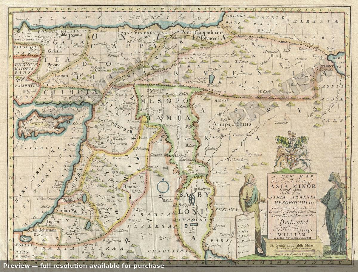 Antique map: Asia Minor, 1712