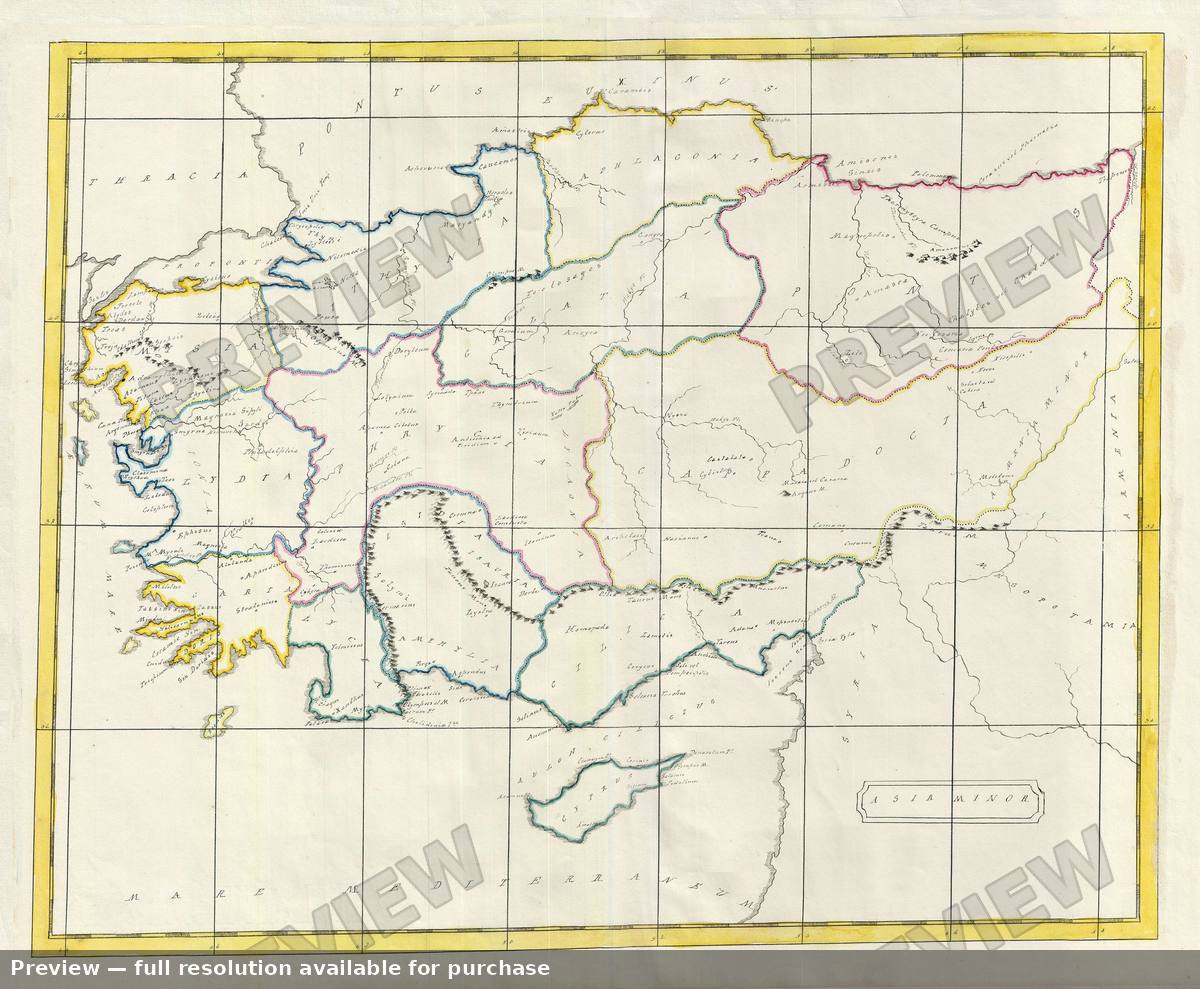 Antique map: Asia Minor, 1823