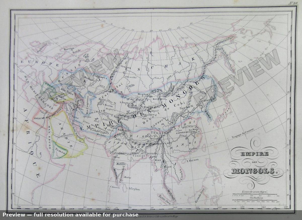 Antique map: Asia Mongol, 1837, 1837