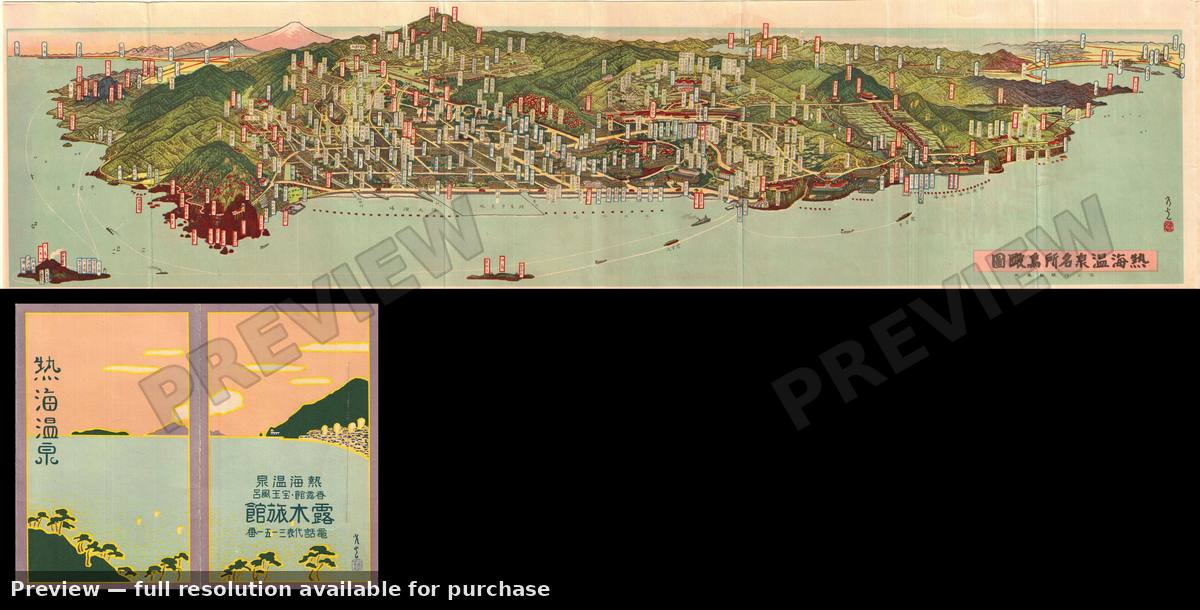 Antique map: Atami City, 1935