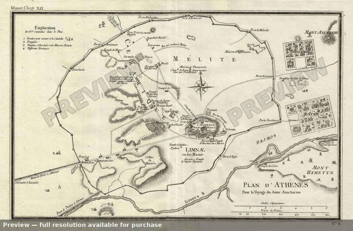 Antique map: Athens, 1791