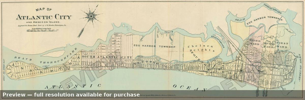 Antique map: Atlantic City, 1902, 1902