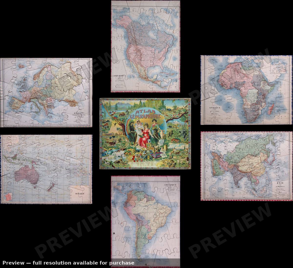 Antique map: Atlas, 1920