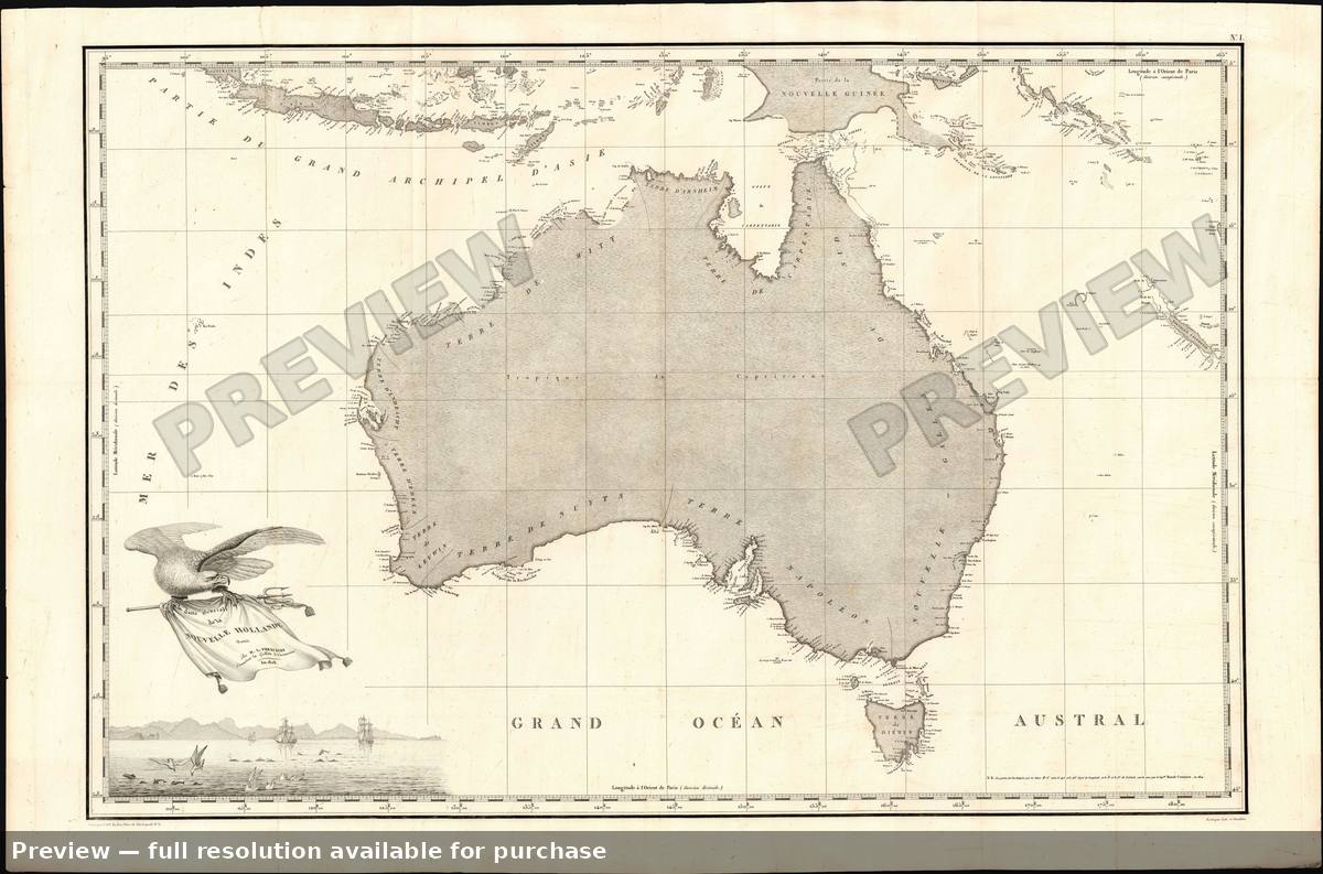 Antique map: Australia, 1811
