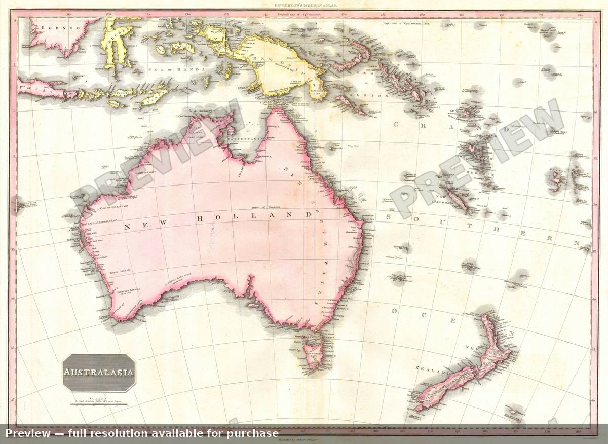 Antique map: Australia, 1818