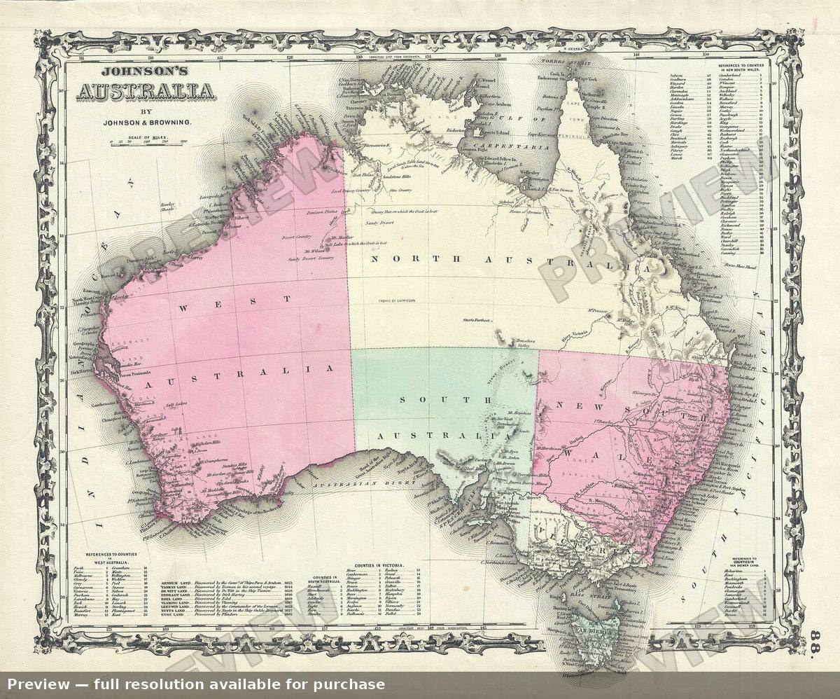 Antique map: Australia 2, 1861