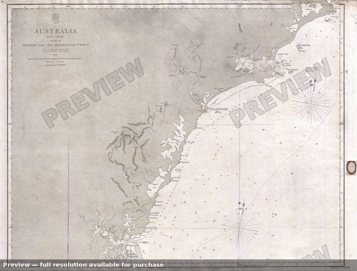 Antique map: Australia Broken Sugarloaf, 1861