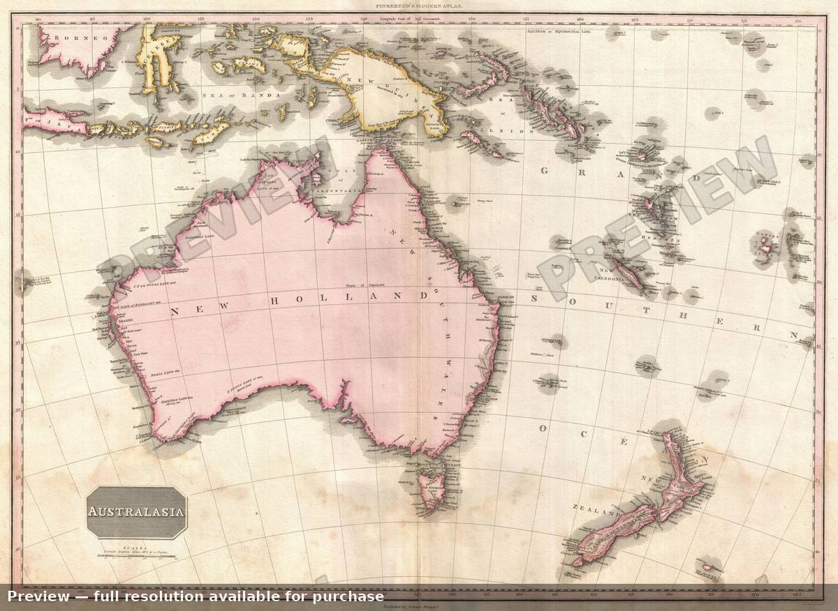 Antique map: Australia New Zealand, 1818