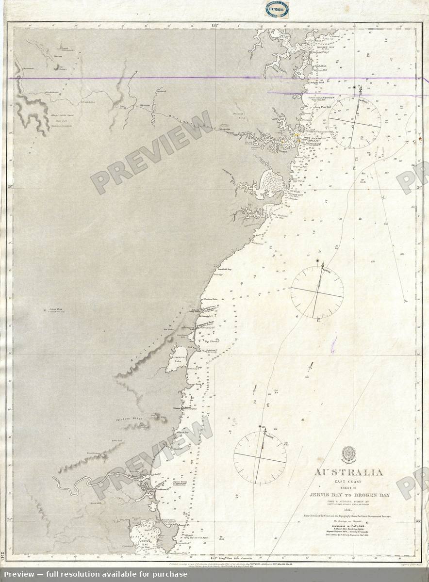 Antique map: Australia Syndey, 1865, 1865