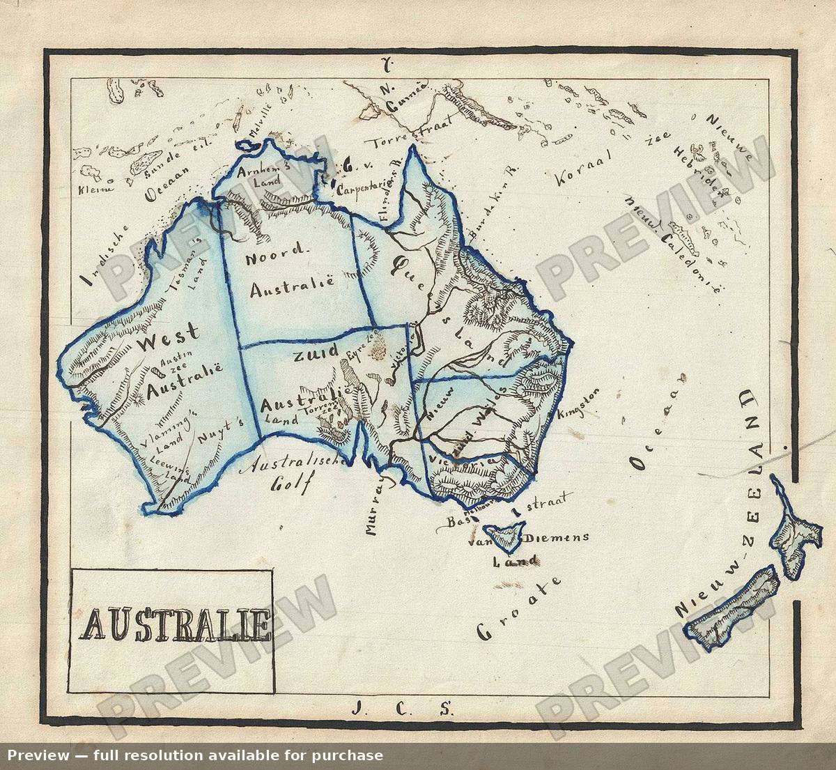 Antique map: Australie, 1871