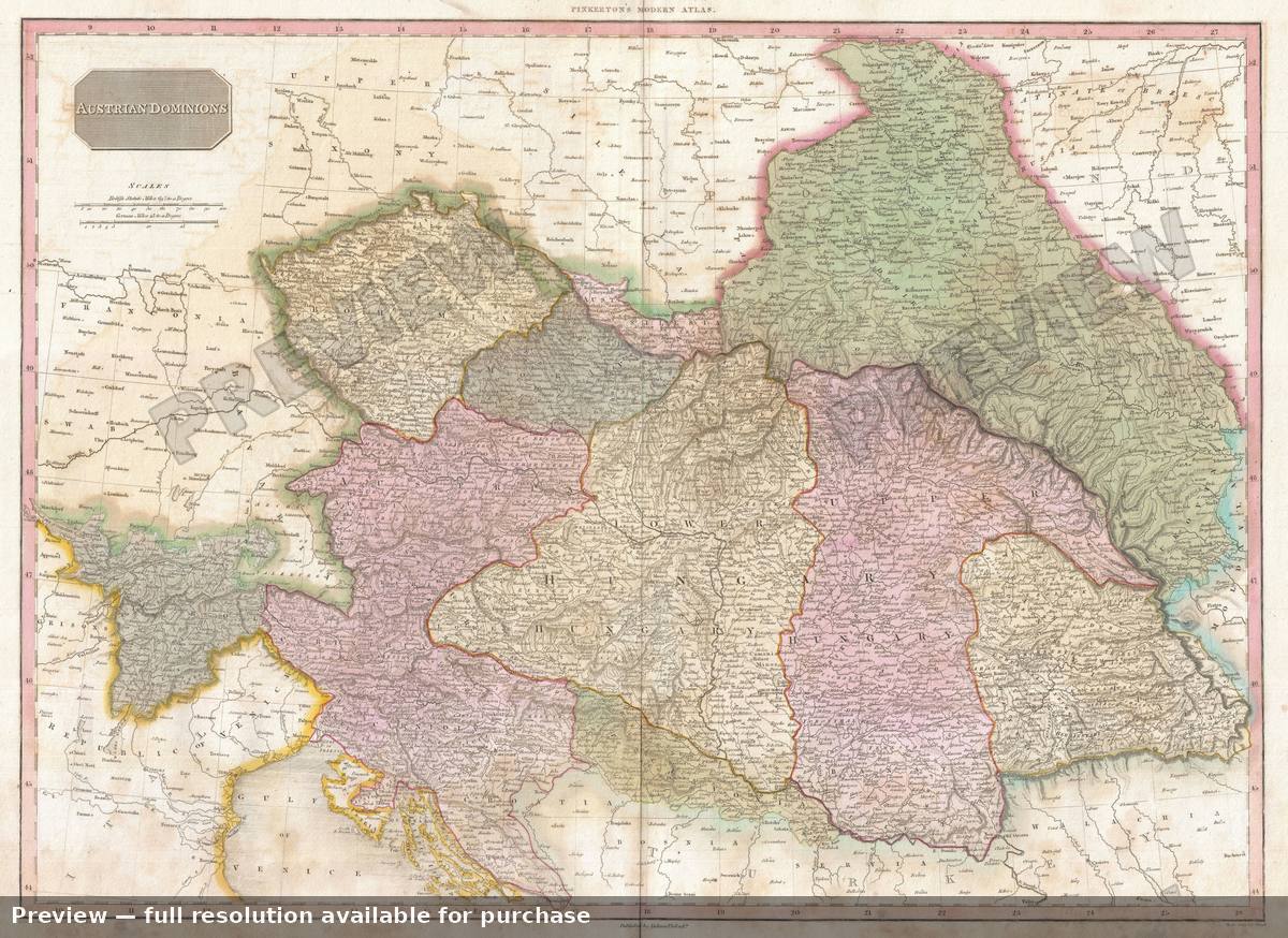 Antique map: Austria, 1818, 1818