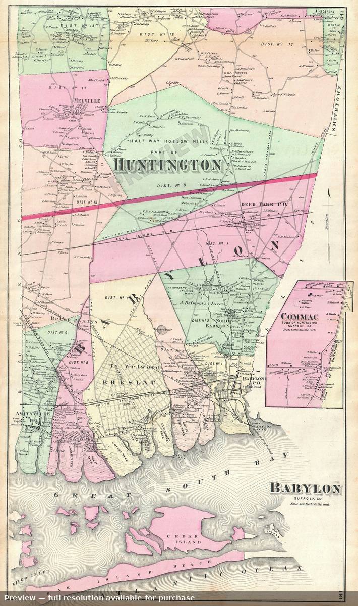 Antique map: Babylon, 1873