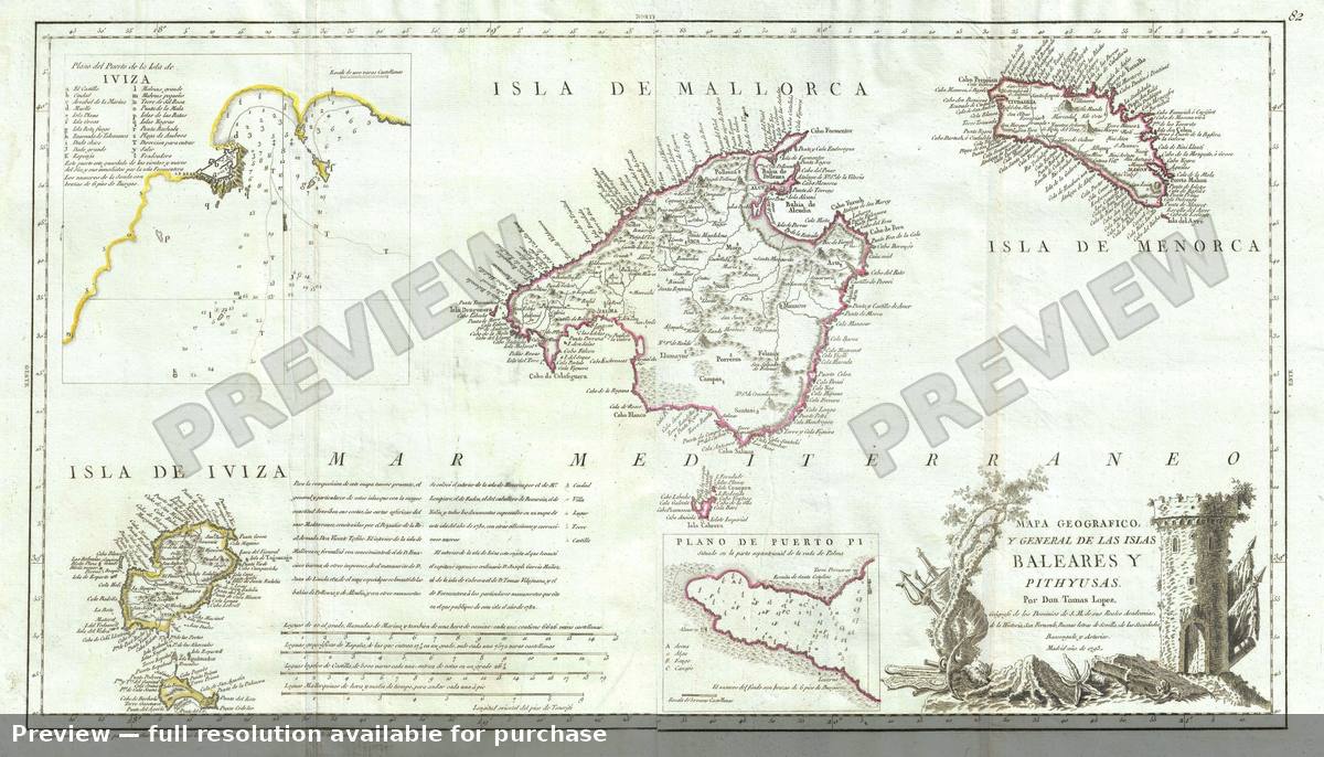 Antique map: Balaeres, 1793