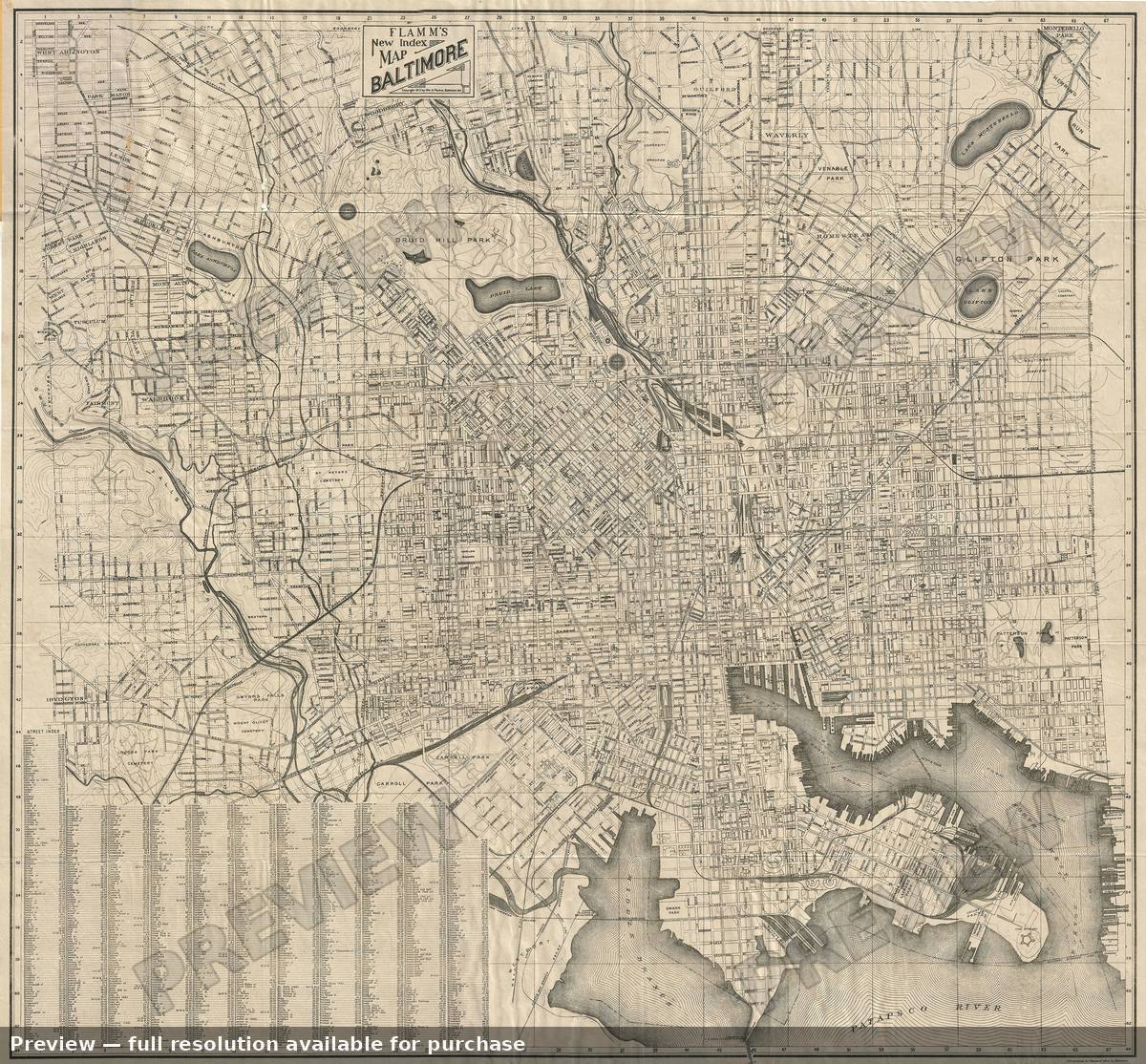 Antique map: Baltimore, 1913, 1913