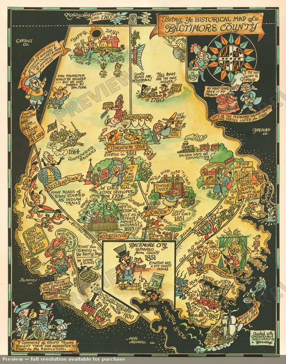 Antique map: Baltimore County, 1935, 1935